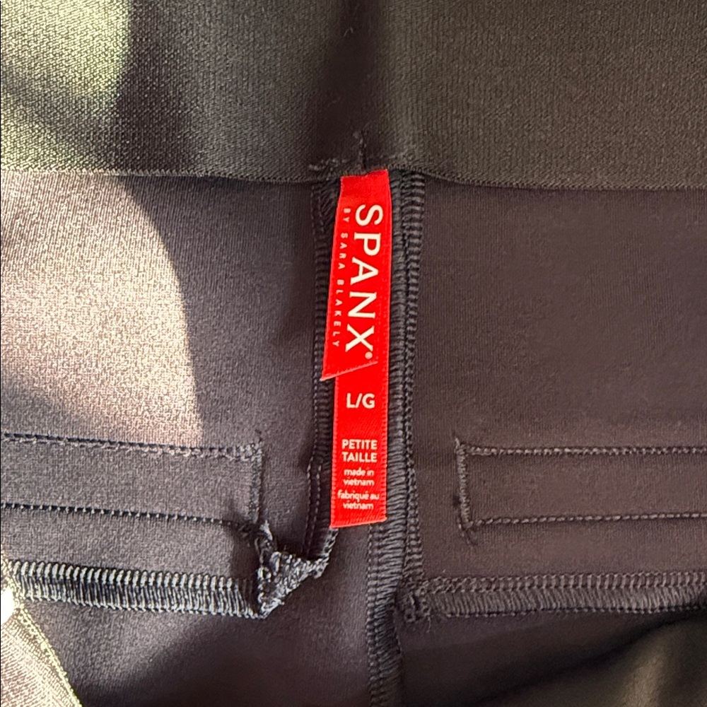 NWT SPANX Perfect Pant Ankle Piped Skinny Pant in Classic Navy Large petite LP - Picture 8 of 8